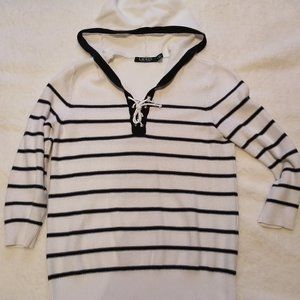 Ralph Lauren, nautical striped hooded sweater, size M